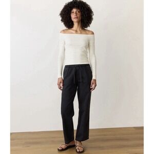 Marine Layer Drawstring Denim Pants Black Wash Small | Spring 2025 | Beach Vibes